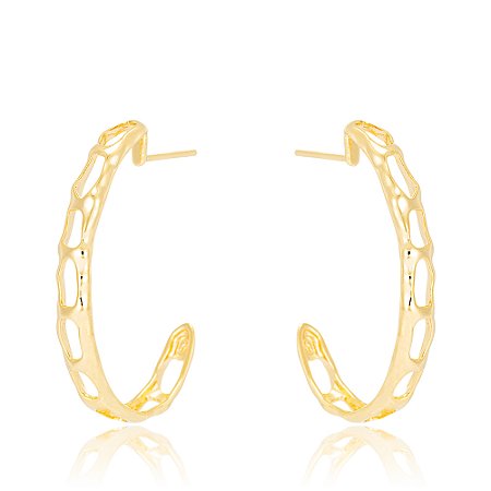 Brinco Argola Esponja 1155 Ouro