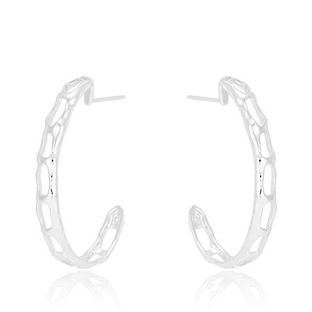 Brinco Argola Esponja 1155 Ródio