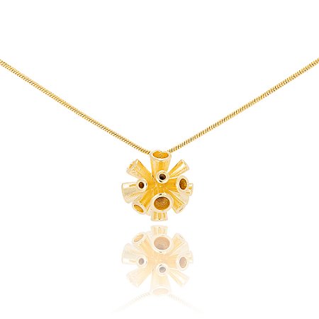 Pingente Coral Tubo 507 Ouro