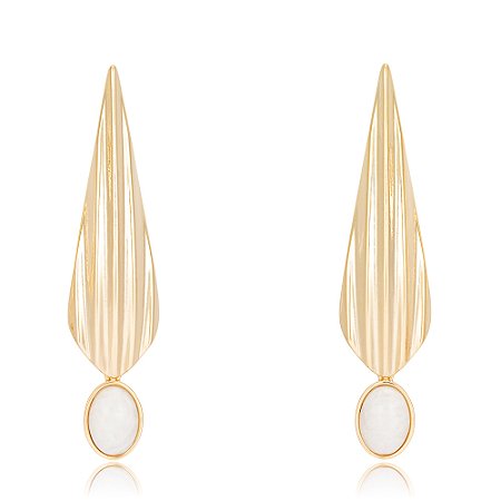 Brinco Riad 1163 Agata Nude Ouro