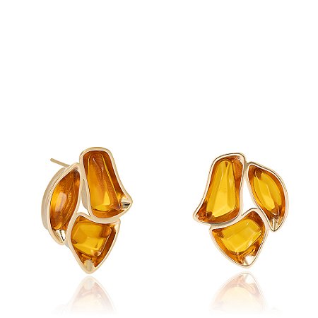 Brinco Vessel 1168 Ouro com Citríno