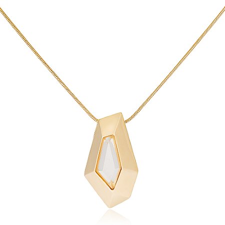 Pingente Colmeia 519 com Quartzo Milky