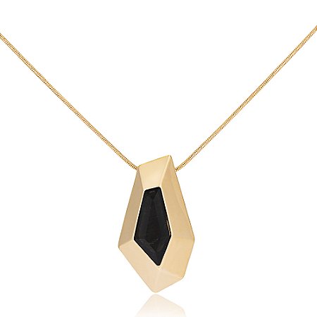 Pingente Colmeia 519 com Quartzo Negro