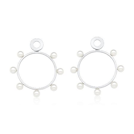 Brinco Deserto 842 Ródio com Shell