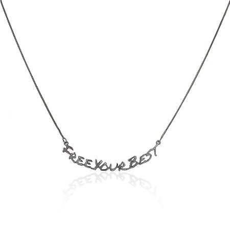 Colar Free Your Best 340 Ródio Negro