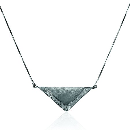 Colar Jacarandá 386 Modernista Ródio Negro Pequeno