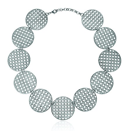 Colar Oscar 385 Modernista Ródio Negro