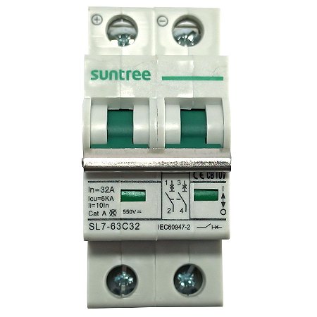 Disjuntor Bipolar 32A 550VDC Suntree