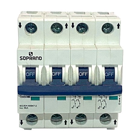 Disjuntor 4P 16A 1000VDC Soprano