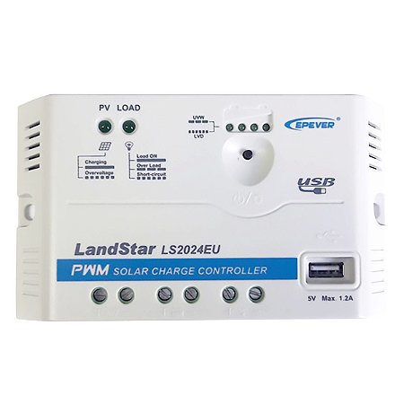 Controlador de Carga Solar 20A 12V/24V PWM Epever LandStar LS2024EU