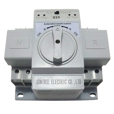 Chave de Transferência Automática Bipolar 63A 220V SUNTREE