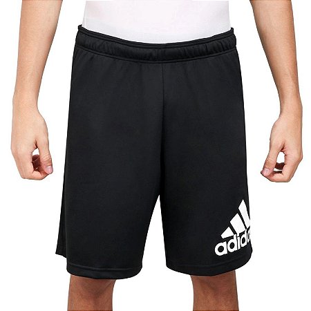 Short Adidas Logo Masculino - Preto+Branco