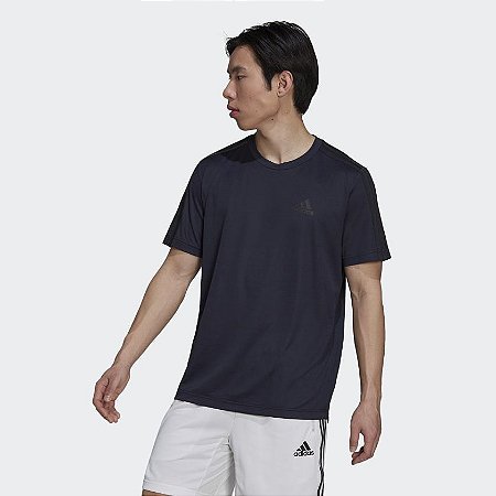 CAMISETA AEROREADY DESIGNED TO MOVE SPORT 3-STRIPES/ MARINHO