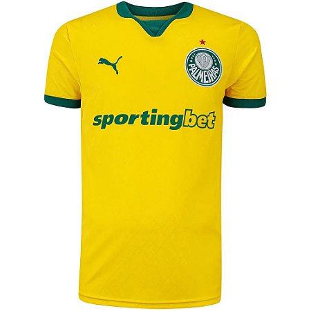 Camisa Palmeiras III Puma Torcedor Amarela Masculina 25/26