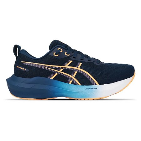 Tênis ASICS GEL-Shogun 8 - Feminino - Azul/Laranja