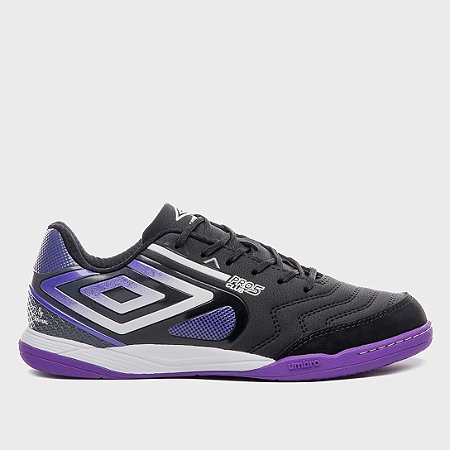 Tenis Futsal Umbro Pró 5 Bump Club Preto/Roxo