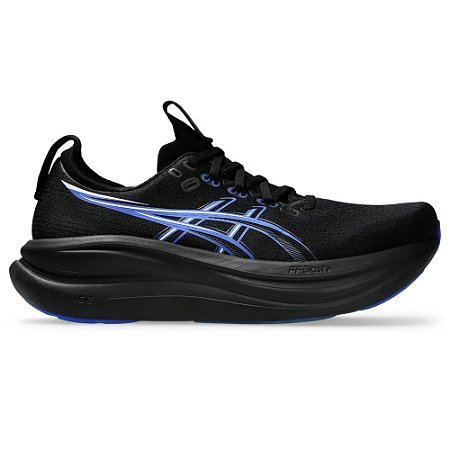 Tênis ASICS GEL Nimbus 28 - Masculino - Preto/Azul