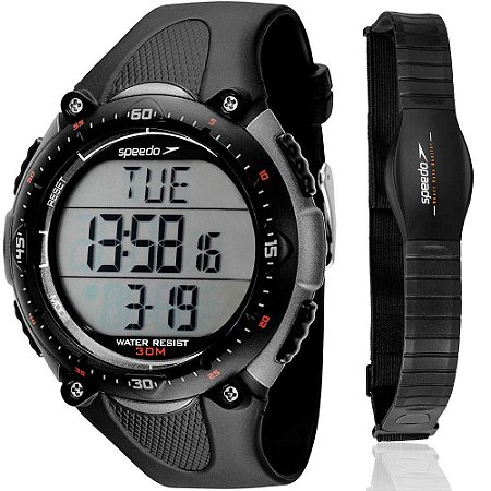 Relógio Speedo Monitor Cardíaco Preto/cinza 80565g0epnp2