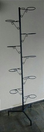 Suporte para Plantas Pedestal - 9 Vasos