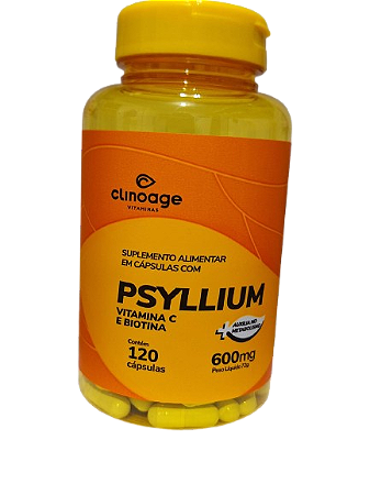 Psyllium Vitamina C e Biotina   120 CP 600MG