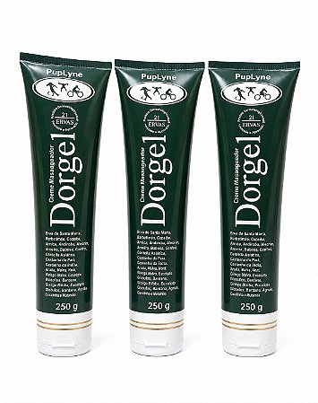 Dorgel 250g Creme Massagador kit com 3 und