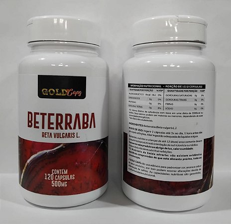 Beterraba 60 Cápsulas 500mg Goldcaps