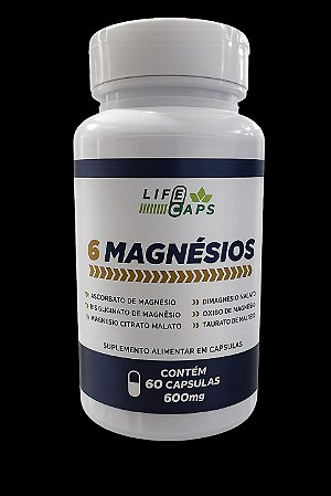 6 Magnésio 600mg 60 cp \lifeCaps