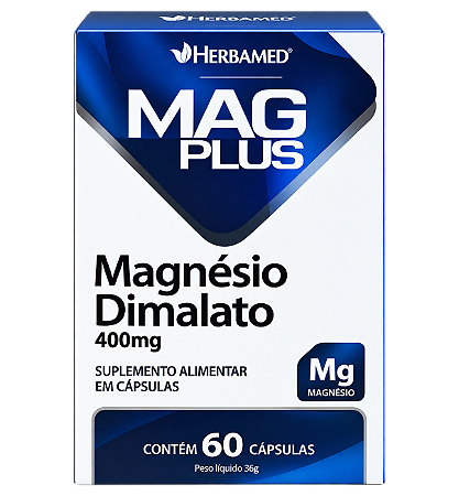 MAG PLUS -Magnésio Dimalato 400MG 60 CP