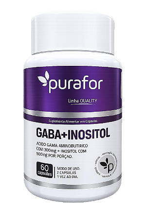 GABA + INOSITOL 60 CP Acido Gama aminobutírico 300mg + inositol 500mg.