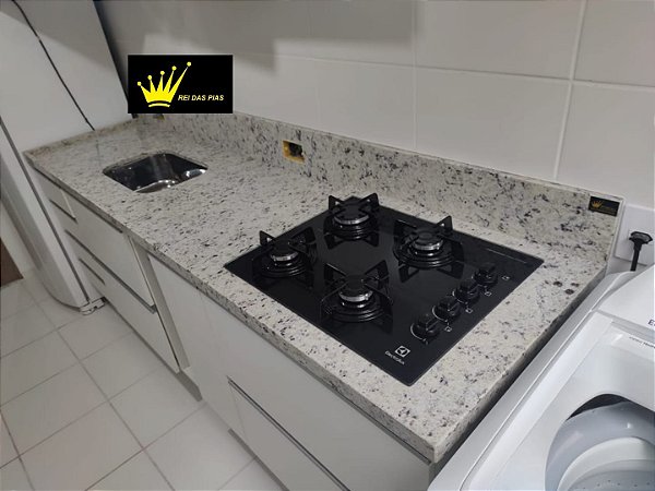 Pia de Granito Dallas com Cuba e Cooktop - 2,00 x 0,60m