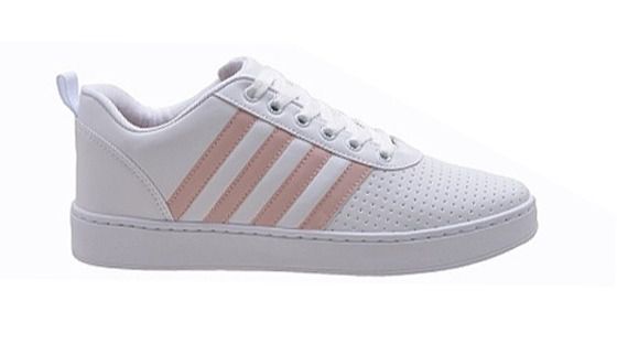 tenis branco com listra