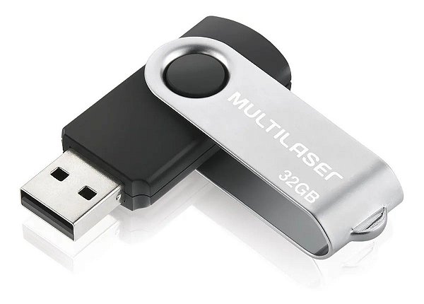 Pendrive Multilaser Twist 32GB 2.0 preto