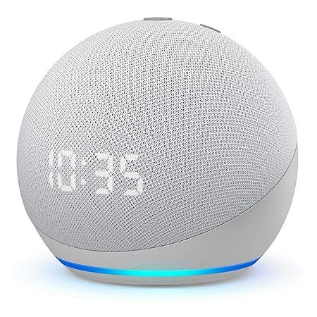 Amazon Echo Dot 4th Gen com asistente virtual Alexa glacier white 110V/240V