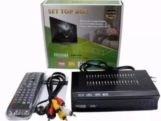 Conversor Tv Sinal Digital Isdb-t Set Top Box Full Hd Hdmi