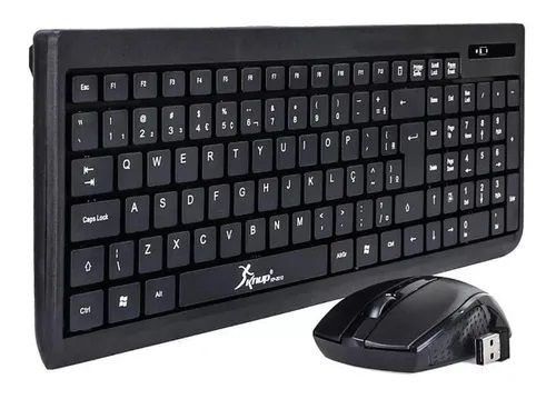 Teclado E Mouse Sem Fio Óptico Wireless Kit Knup Kp-2012