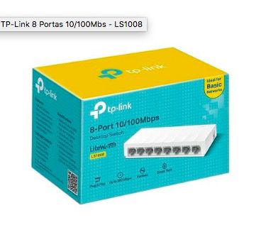 Switch de Mesa TP-Link 8 Portas 10/100Mbs - LS1008 tp link