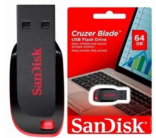Pen Drive 64gb Sandisk Cruzer Blade Original