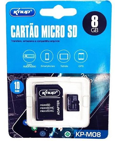 Cartão De Memória Knup Kp-m08 8gb