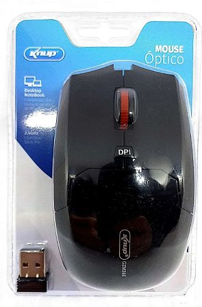 Mouse Óptico Sem Fio 2.4ghz Pc Notebook 1600 Dpi Gzm386 Knup