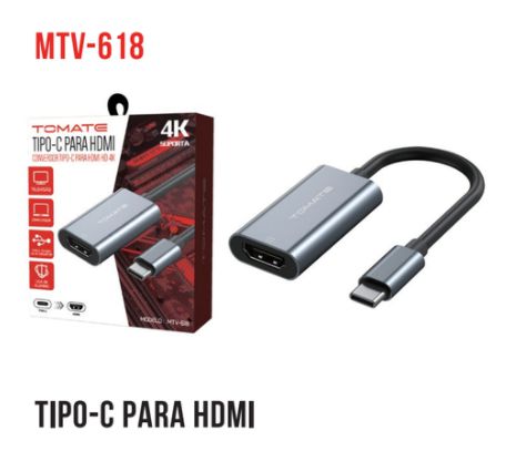 Adaptador Type-C Para HDMI 4K TOMATE MTV-618