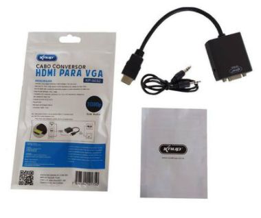 CABO CONVERSOR HDMI PARA VGA COM ÁUDIO MTV-603 / KNUP KP-5032