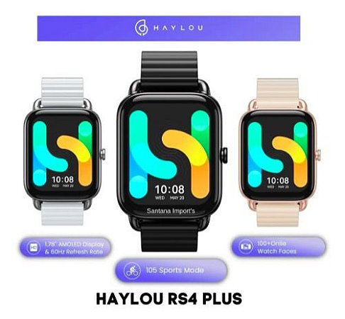 Relógio Inteligente Smartwatch Haylou solar LS-05 - Alca Express