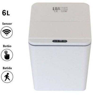 Lixeira Elétrica Com Sensor Inteligente 6 Litros Luatek Lk-2106 / PD-6005