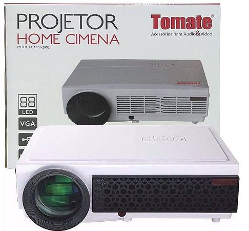 Projetor Multimídia Tomate Home Cinema 3000 Lúmens MPR-2002