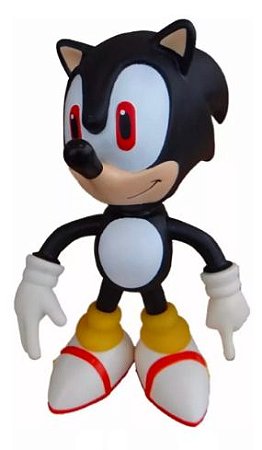 Boneco Sonic Preto Grande Super Size 23Cm - Sonic em Promoção na