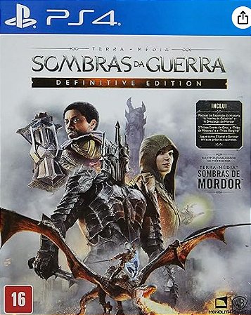Sombras Da Guerra - Definitive Edition - PS4