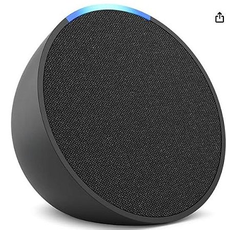 Amazon Echo Pop | Smart speaker compacto com som envolvente e Alexa | Cor Preta