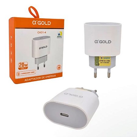 Fonte Carregador Usb-c 20w 3A - Agold - Ca31-4