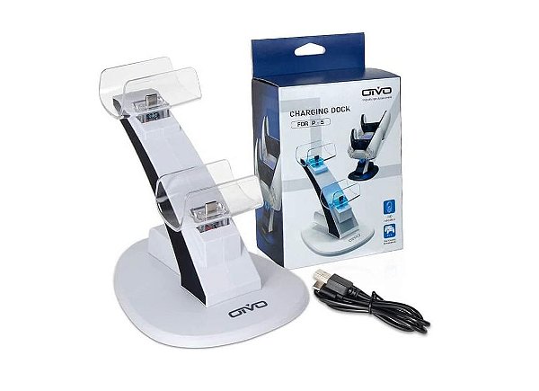 Carregador charging dock station para controle dualsense compatível playstation 5 ps5 oivo- iv-p5234