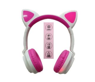 Fone Bluetooth Orelhas De Gato Com Led H'maston Ej-049